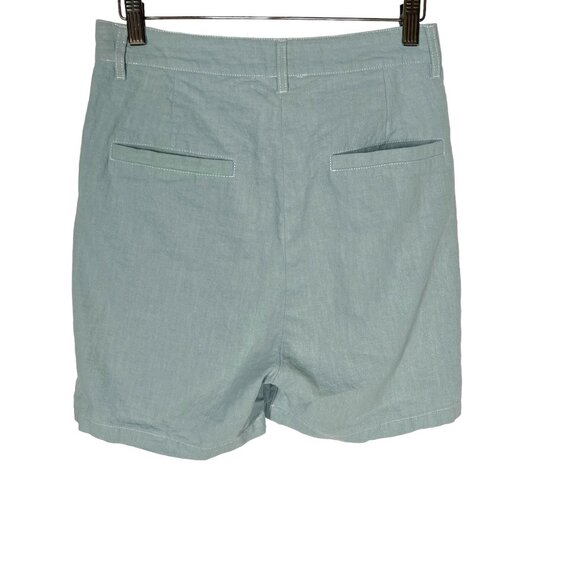 LF Markey Blue Cotton High Rise Shorts 2 - Picture 2 of 9